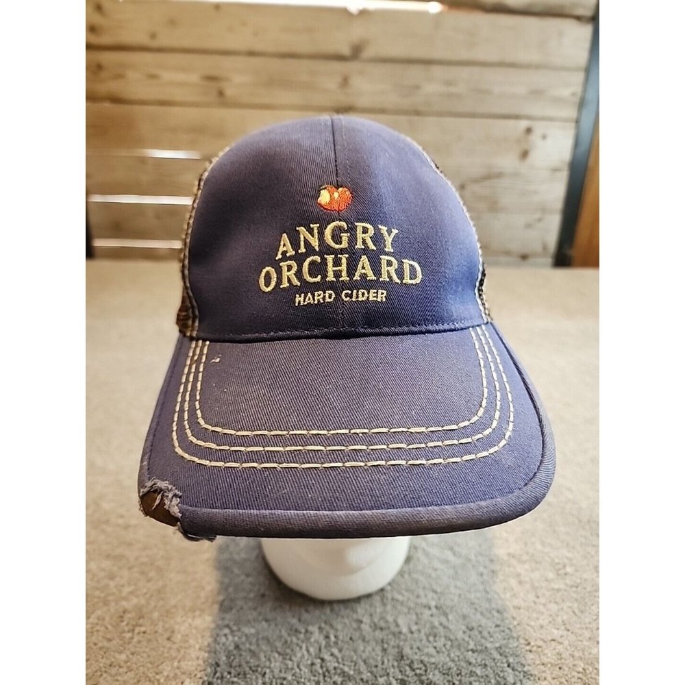 Angry Orchard Hard Cider Trucker Baseball  Hat Distressed Bill Snap Back